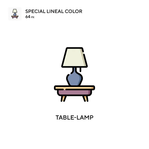 Tafellamp Speciale Lijnkleur Icoon Illustratie Symbool Ontwerp Sjabloon Voor Web — Stockvector