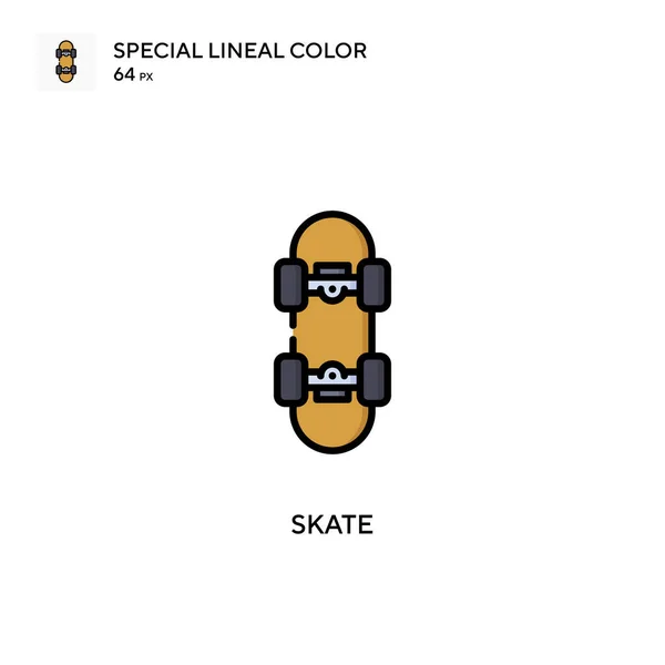 Skate Special Lineal Color Icon Illustration Symbol Design Template Web — Stock Vector