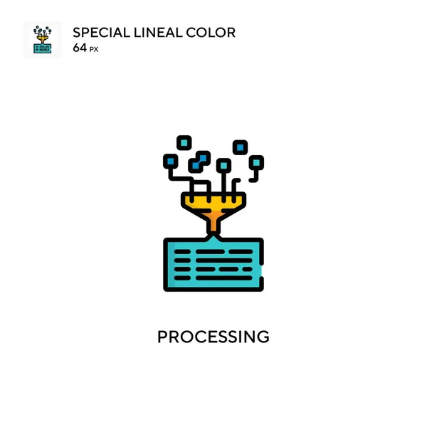 Verarbeitung Spezielles Lineares Farbsymbol Illustration Symbol Design Vorlage Für Web — Stockvektor