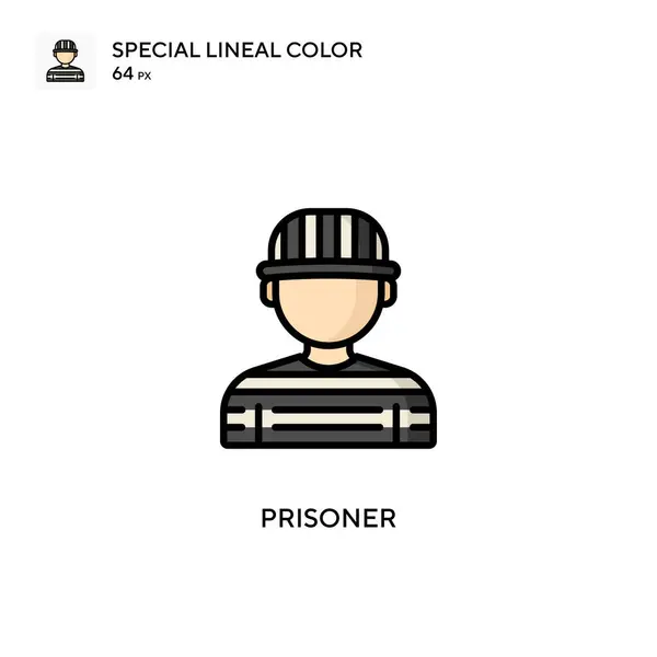Prisoner Icono Especial Color Lineal Plantilla Diseño Símbolo Ilustración Para — Vector de stock