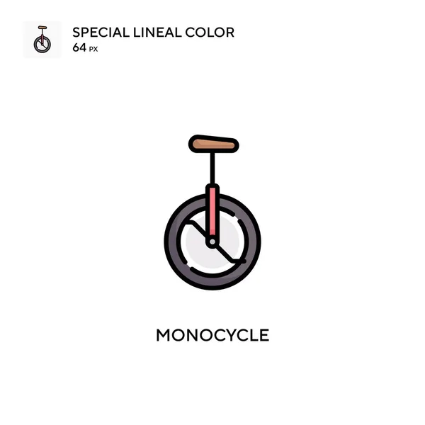 Monociclo Speciale Icona Colori Lineare Illustrazione Modello Design Simbolo Elemento — Vettoriale Stock