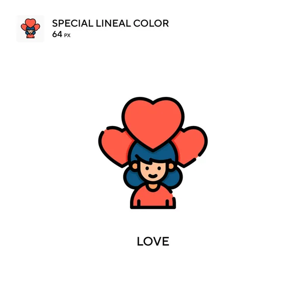Szerelem Különleges Lineáris Szín Ikon Illusztráció Szimbólum Design Sablon Web — Stock Vector