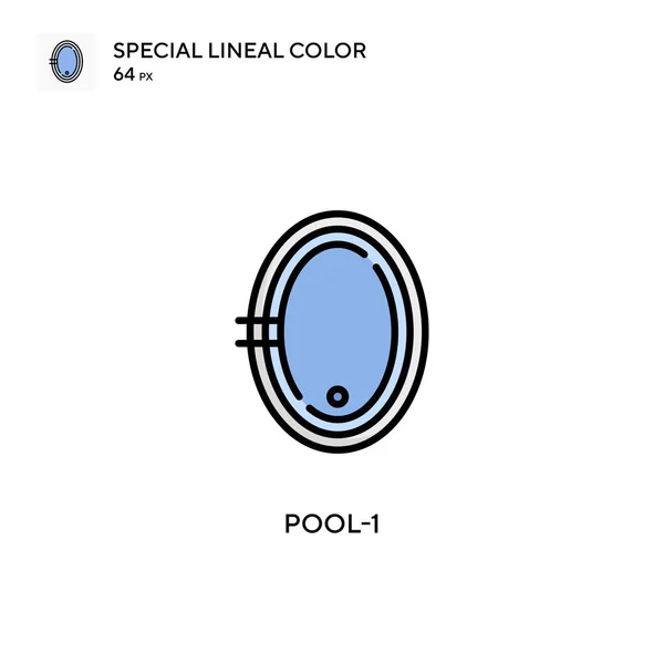 Pool Különleges Lineáris Szín Ikon Illusztráció Szimbólum Design Sablon Web — Stock Vector