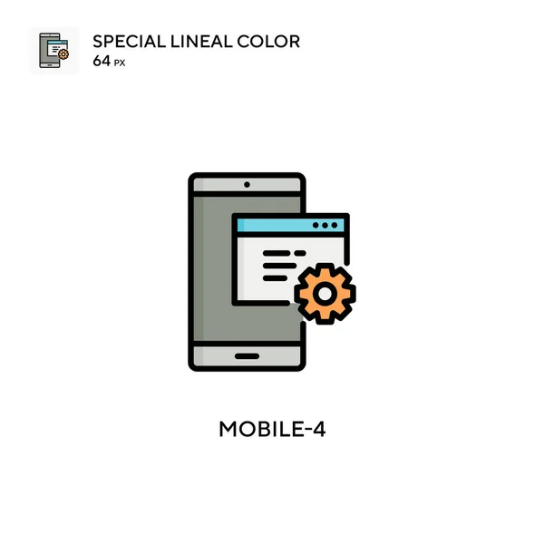 Mobile Icono Especial Color Lineal Plantilla Diseño Símbolo Ilustración Para — Archivo Imágenes Vectoriales