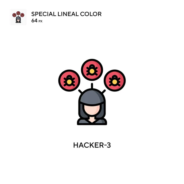 Hacker Speciális Lineáris Szín Ikon Illusztráció Szimbólum Design Sablon Web — Stock Vector
