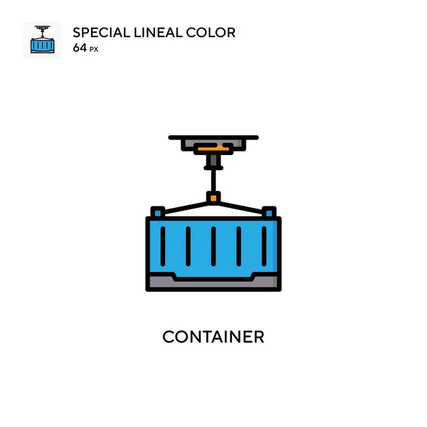 Container Ícone Cor Linear Especial Modelo Design Símbolo Ilustração Para —  Vetores de Stock