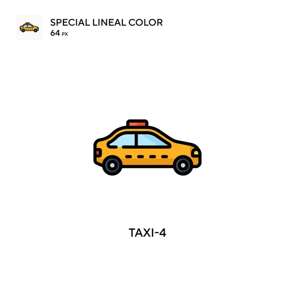 Taxi 4特殊系列彩色图标 Web移动Ui元素的说明性符号设计模板 关于可编辑笔画的完美色彩现代象形文字 — 图库矢量图片
