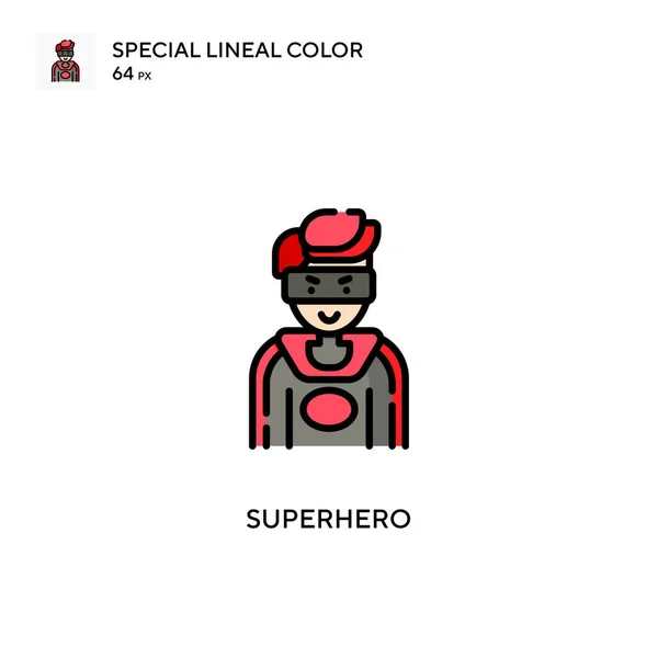 Σούπερ Ήρωας Ειδική Lineal Εικονίδιο Χρώμα Εικονογράφηση Πρότυπο Σχεδιασμού Συμβόλων — Διανυσματικό Αρχείο