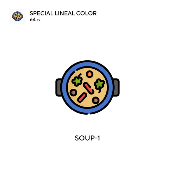 Zupa Specjalna Ikona Koloru Liniowego Wzór Symbolu Ilustracji Dla Mobilnego — Wektor stockowy