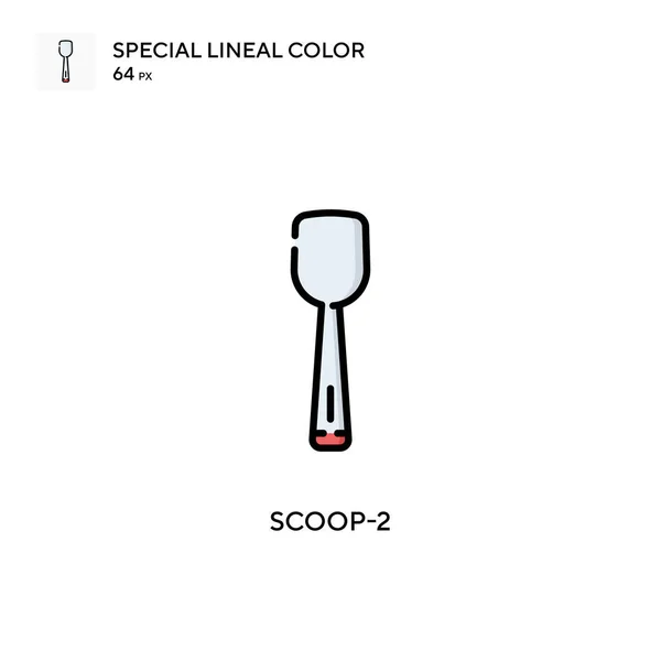 Scoop Icono Especial Color Lineal Plantilla Diseño Símbolo Ilustración Para — Vector de stock