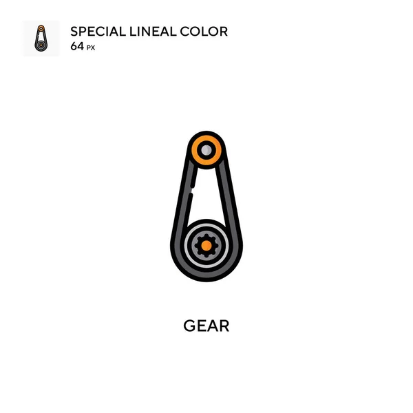 Gear Speciális Lineáris Szín Ikon Illusztráció Szimbólum Design Sablon Web — Stock Vector