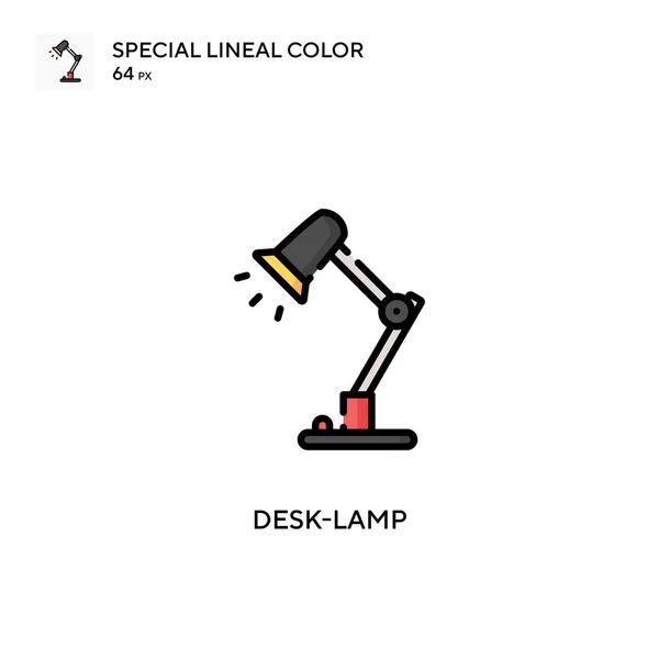 Schreibtischlampe Spezielles Lineares Farb Symbol Illustration Symbol Design Vorlage Für — Stockvektor