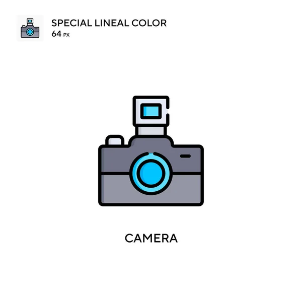 Caméra Icône Spéciale Couleur Linéaire Modèle Conception Symbole Illustration Pour — Image vectorielle