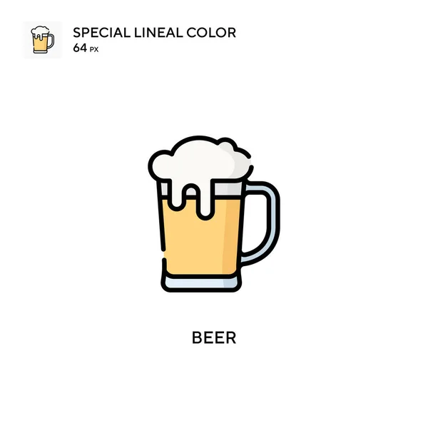 Bier Speciale Lijnkleur Icoon Illustratie Symbool Ontwerp Sjabloon Voor Web — Stockvector