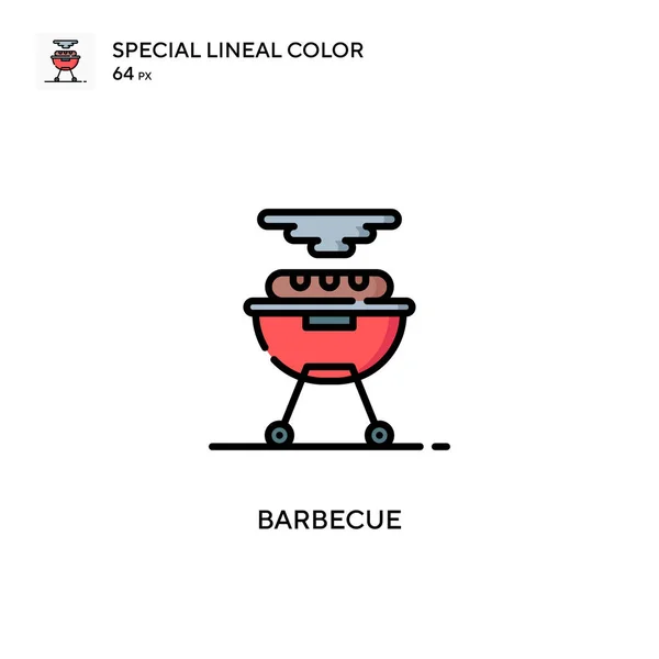 Barbecue Special Lineal Color Icon Illustration Symbol Design Template Web — Stock Vector