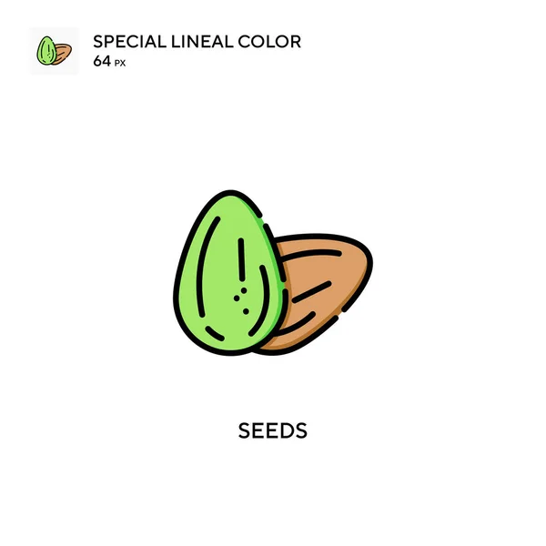 Seeds Special Lineal Color Icon Illustration Symbol Design Template Web — Stock Vector