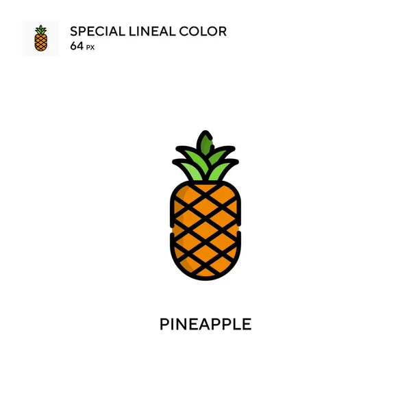 Ananas Speciale Lijnkleur Icoon Illustratie Symbool Ontwerp Sjabloon Voor Web — Stockvector