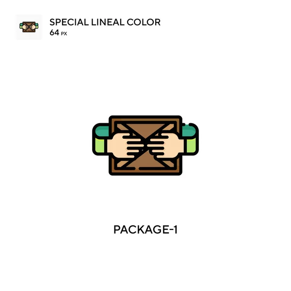 Package Ícone Cor Linear Especial Modelo Design Símbolo Ilustração Para —  Vetores de Stock