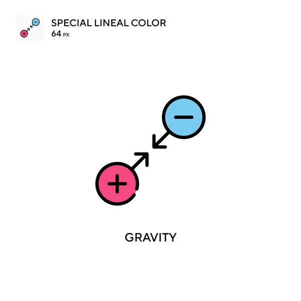 Gravità Speciale Icona Colori Lineari Illustrazione Modello Design Simbolo Elemento — Vettoriale Stock