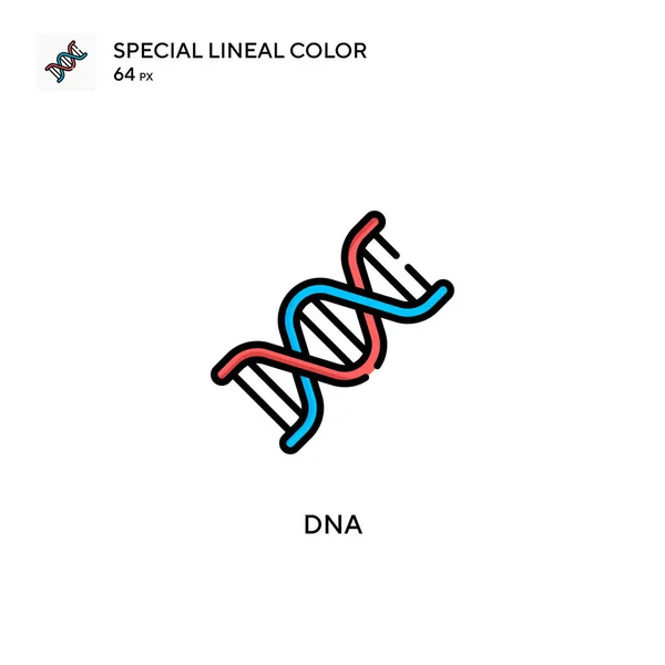 Dna Special Linjal Färg Ikon Illustration Symbol Design Mall För — Stock vektor