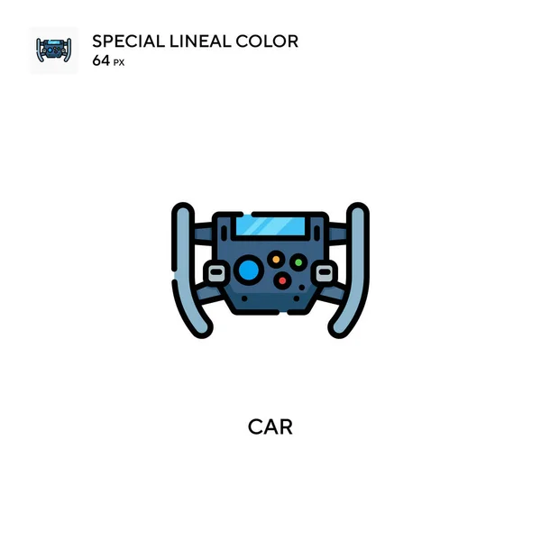 Car Special Lineal Renk Ikonu Web Mobil Ögesi Için Resimleme — Stok Vektör