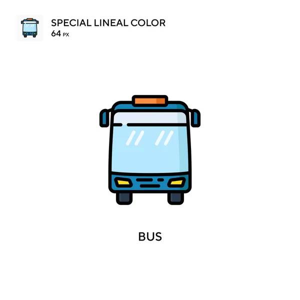 Ônibus Ícone Cor Linear Especial Modelo Design Símbolo Ilustração Para —  Vetores de Stock