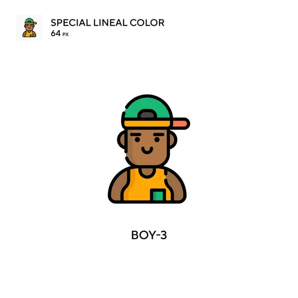 Boy Speciale Icona Colori Lineari Illustrazione Modello Design Simbolo Elemento — Vettoriale Stock