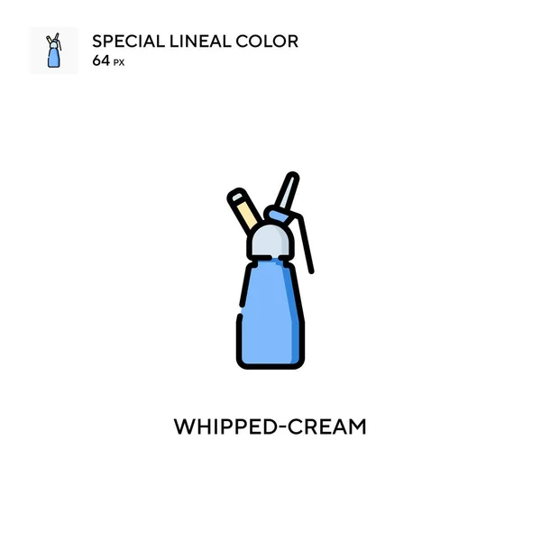 Whipped Cream Special Lineal Color Icon Illustration Symbol Design Template — Stock Vector