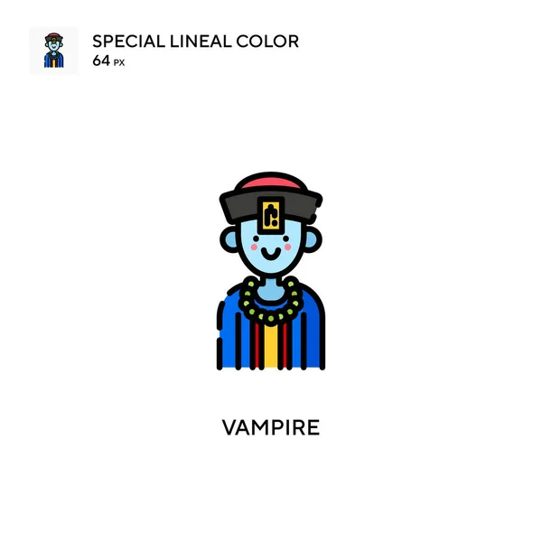 Vampiro Speciale Icona Colori Lineari Illustrazione Modello Design Simbolo Elemento — Vettoriale Stock