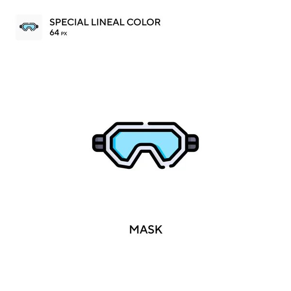 Μάσκα Ειδική Lineal Εικονίδιο Χρώμα Εικονογράφηση Πρότυπο Σχεδιασμού Συμβόλων Για — Διανυσματικό Αρχείο