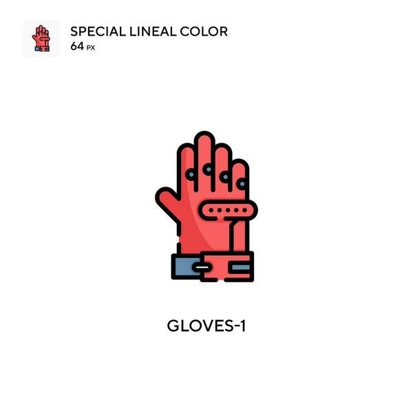 Handschuhe Spezielles Lineares Farbsymbol Illustration Symbol Design Vorlage Für Web — Stockvektor