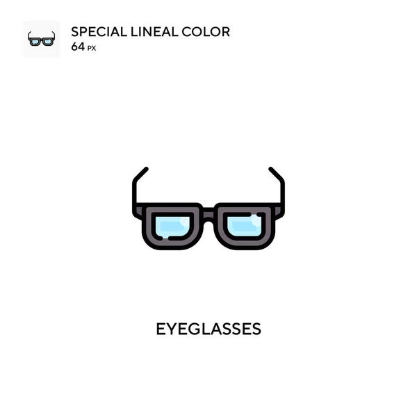 Gafas Graduadas Icono Especial Color Lineal Plantilla Diseño Símbolo Ilustración — Archivo Imágenes Vectoriales