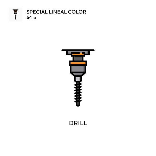 Drill Special Lineal Color Icon Illustration Symbol Design Template Web — Stock Vector
