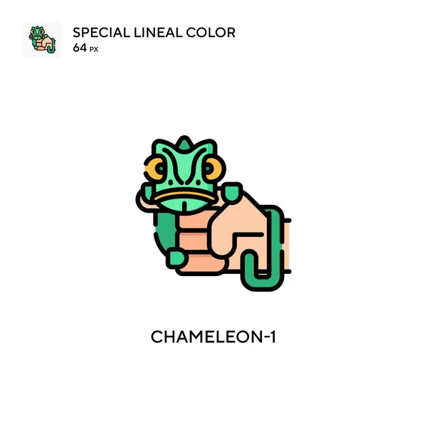 Chameleon Speciale Lijnkleur Icoon Illustratie Symbool Ontwerp Sjabloon Voor Web — Stockvector