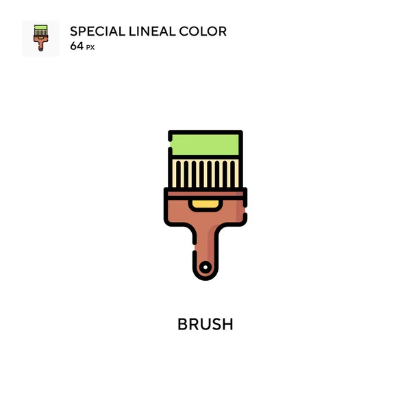 Cepillo Icono Especial Color Lineal Plantilla Diseño Símbolo Ilustración Para — Vector de stock