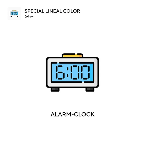 Alarm Klok Speciale Lineal Kleur Pictogram Illustratie Symbool Ontwerp Sjabloon — Stockvector