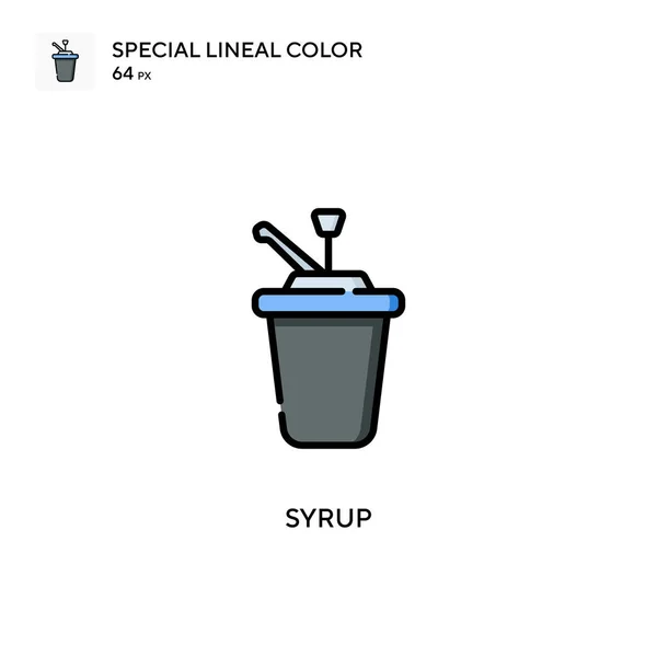 Syrup特殊的线形彩色图标 Web移动Ui元素的说明性符号设计模板 关于可编辑笔画的完美色彩现代象形文字 — 图库矢量图片