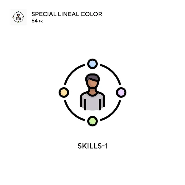 Специальная Цветная Иконка Skills Шаблон Оформления Символов Иллюстрации Веб Мобильного — стоковый вектор