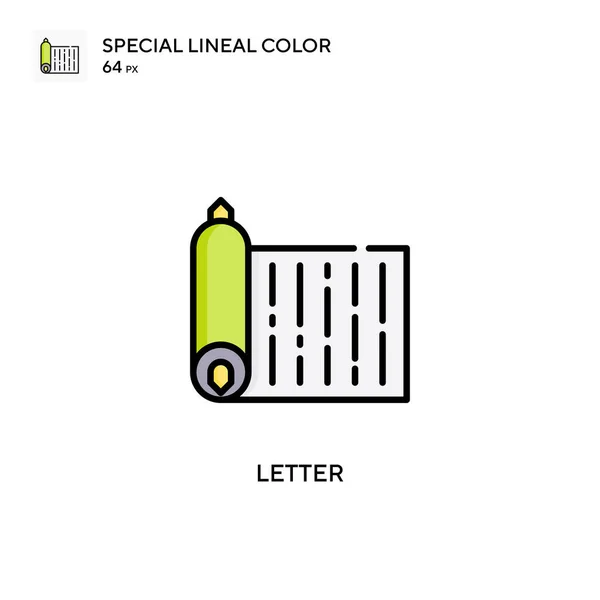 Letra Icono Especial Color Lineal Plantilla Diseño Símbolo Ilustración Para — Vector de stock