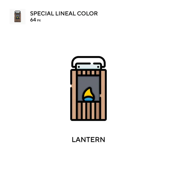 Піктограма Лінійного Кольору Ліхтаря Шаблон Дизайну Символів Ілюстрації Елемента Інтерфейсу — стоковий вектор