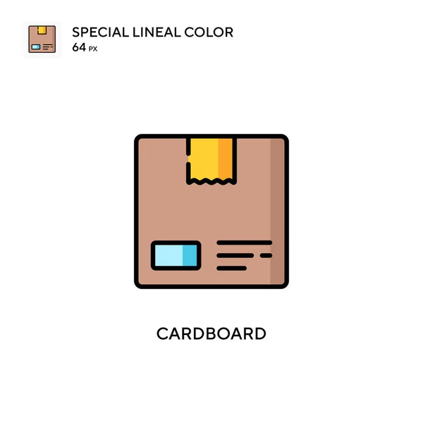 Cartón Icono Color Lineal Especial Plantilla Diseño Símbolo Ilustración Para — Vector de stock