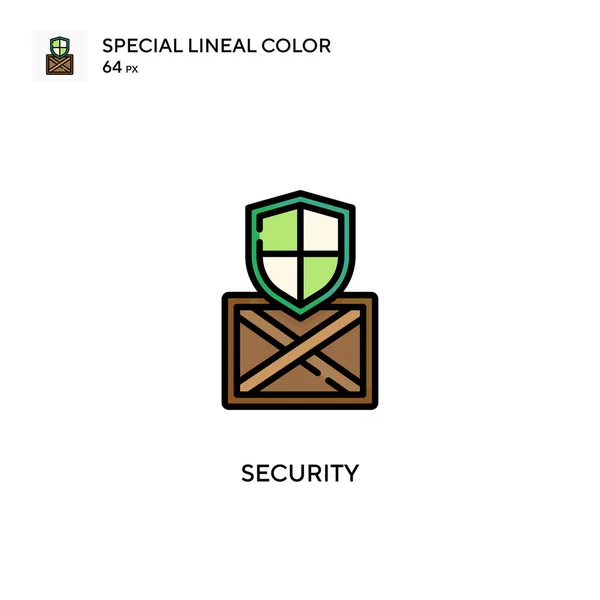 Seguridad Icono Especial Color Lineal Plantilla Diseño Símbolo Ilustración Para — Vector de stock