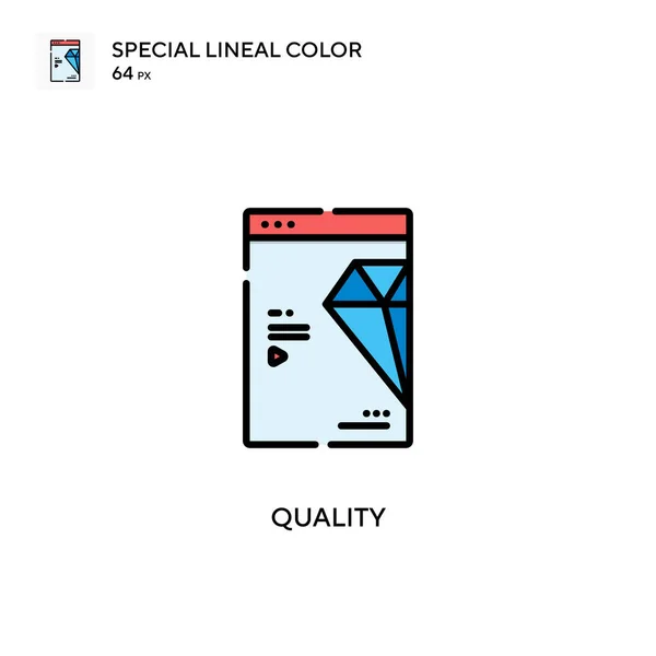 Qualité Icône Spéciale Couleur Linéaire Modèle Conception Symbole Illustration Pour — Image vectorielle