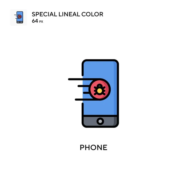 Телефон Специальный Цвет Иконки Шаблон Оформления Символов Иллюстрации Веб Мобильного — стоковый вектор