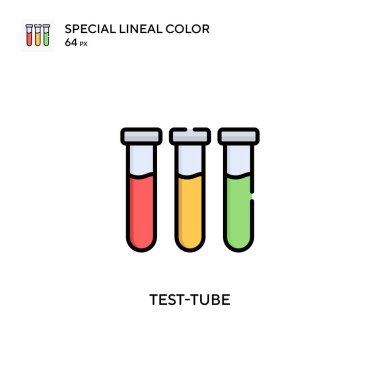 Test tüpü özel renk simgesi. Web mobil UI ögesi için resimleme sembolü tasarım şablonu. Düzenlenebilir vuruş üzerine mükemmel renk modern pictogram.