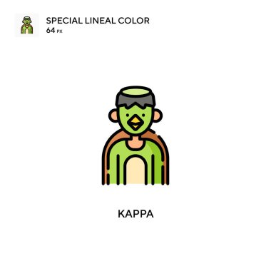 Kappa Özel Lineal renk simgesi. Web mobil UI ögesi için resimleme sembolü tasarım şablonu. Düzenlenebilir vuruş üzerine mükemmel renk modern pictogram.