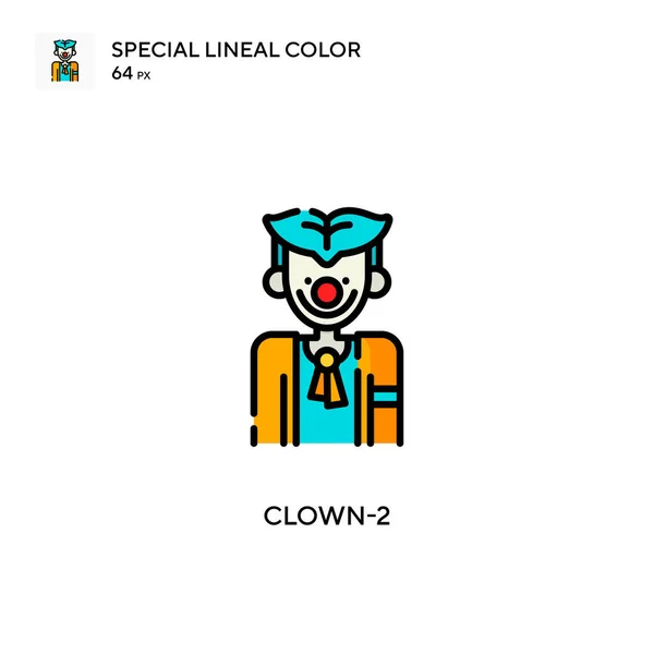 Klown Specjalna Ikona Koloru Linii Wzór Symbolu Ilustracji Dla Mobilnego — Wektor stockowy