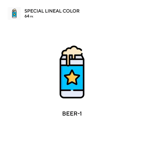 Beer-1 Special lineal color icon. Illustration symbol design template for web mobile UI element. Perfect color modern pictogram on editable stroke.