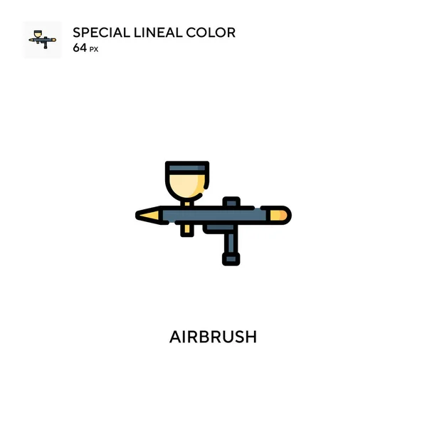 Airbrush Ícone Cor Linear Especial Modelo Design Símbolo Ilustração Para — Vetor de Stock
