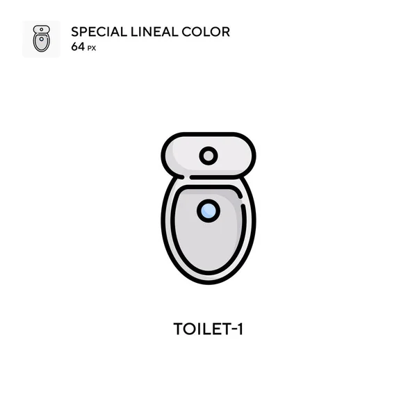 Toaleta Specjalna Ikona Koloru Liniowego Wzór Symbolu Ilustracji Dla Mobilnego — Wektor stockowy
